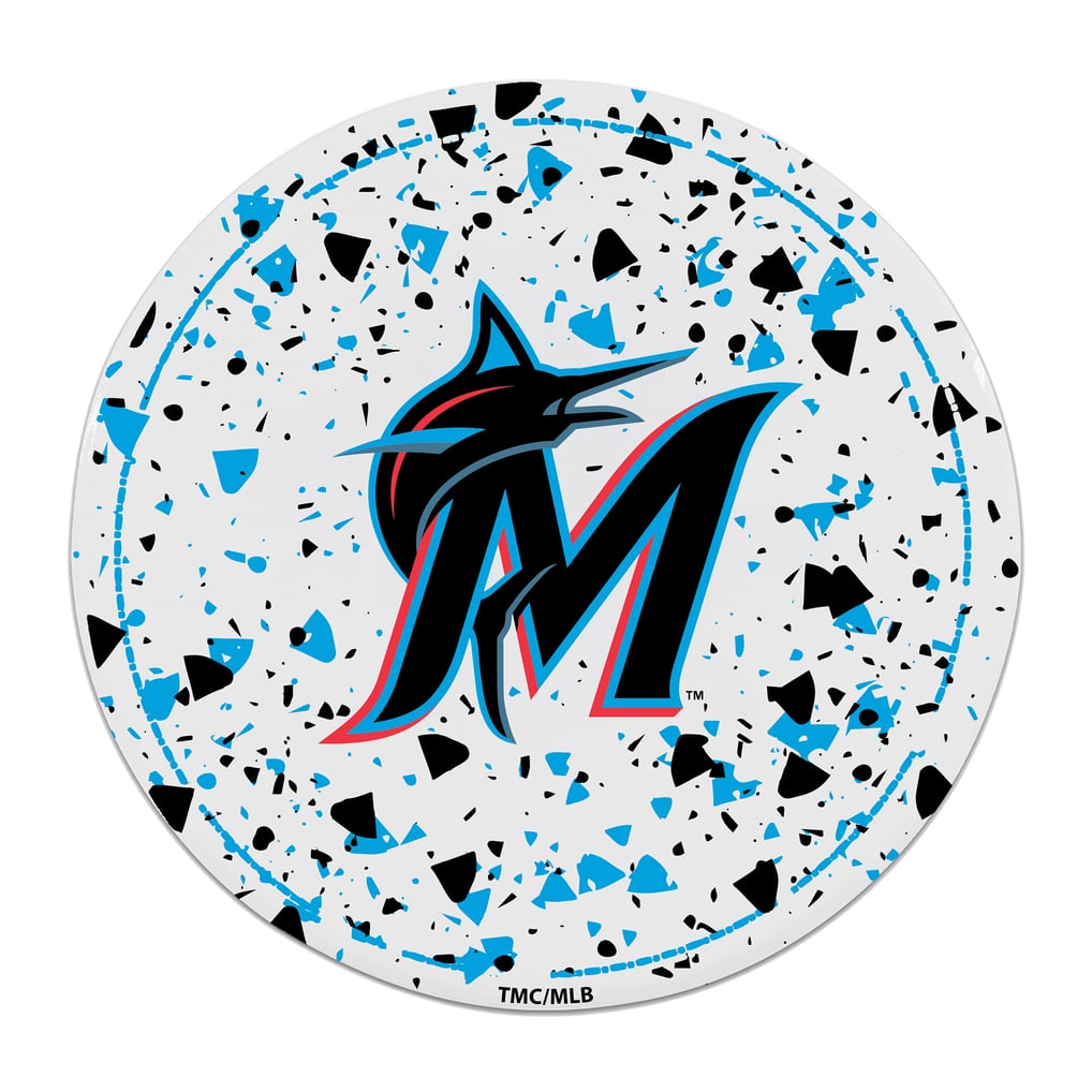 Miami Marlins The Memory Company Circle Ceramic Coaster Set