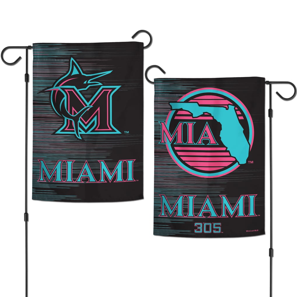 Miami Marlins WinCraft 12" x 18" Double-Sided Garden Flag