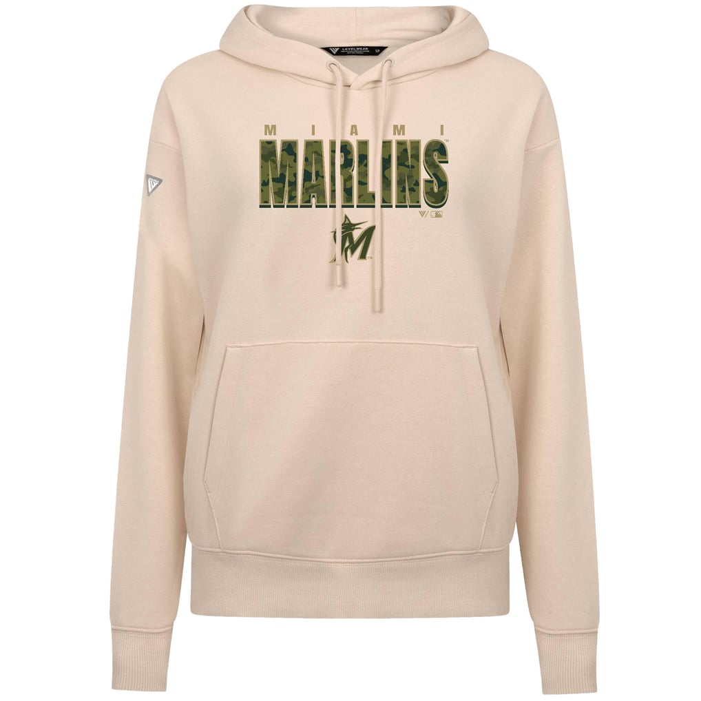 Miami Marlins Levelwear Women's Adorn Protect W Pullover Hoodie - Khaki