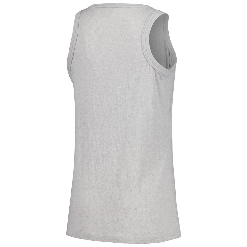 Miami Marlins Soft as a Grape Women's Gauze High Neck Tank Top - Gray