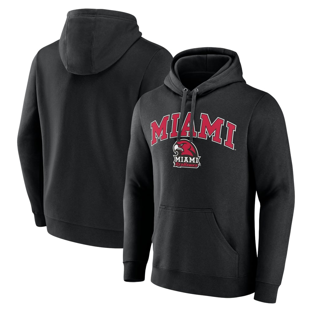 Miami University RedHawks Campus Pullover Hoodie - Black
