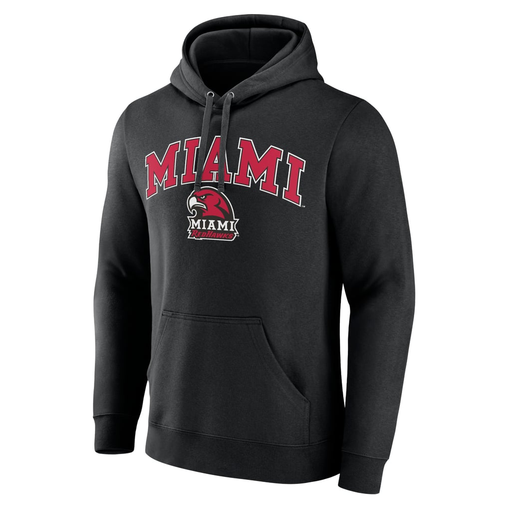 Miami University RedHawks Campus Pullover Hoodie - Black