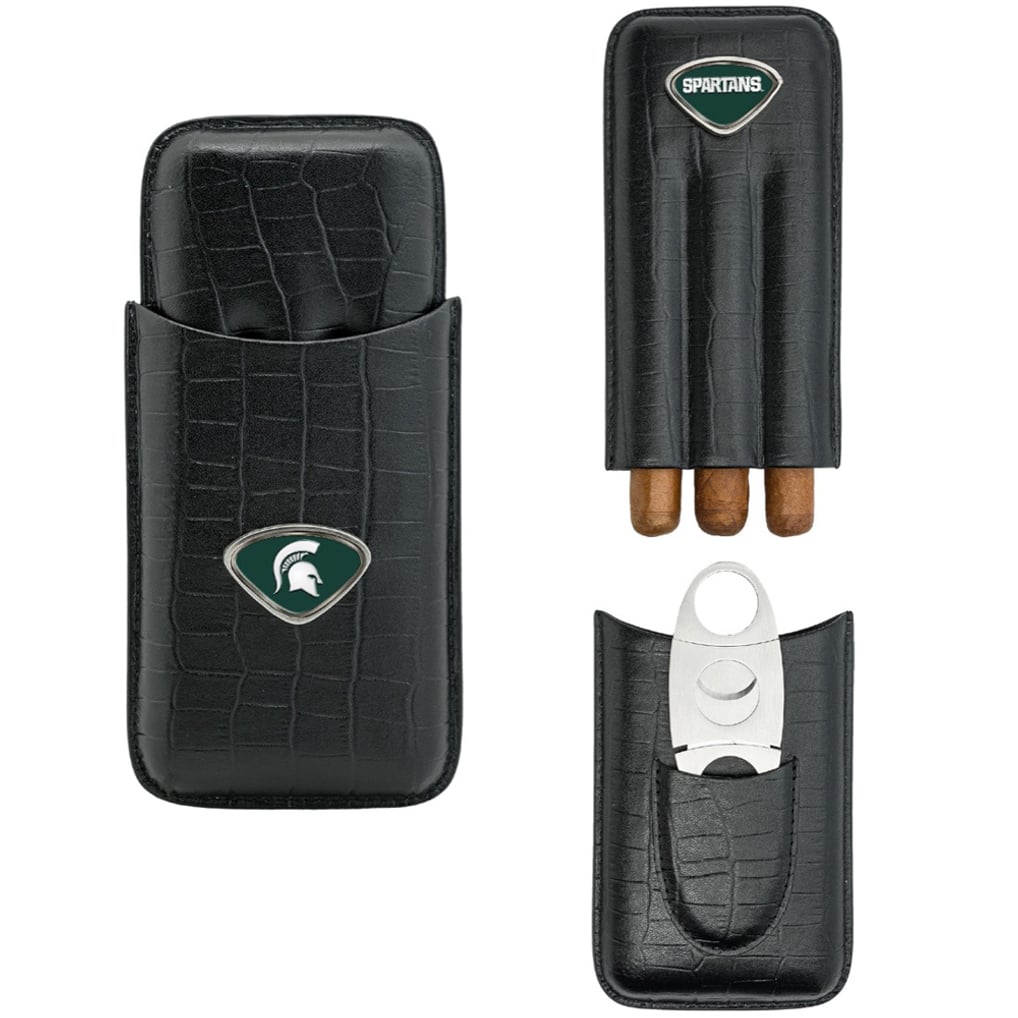 Michigan State Spartans Cigar Case - Black