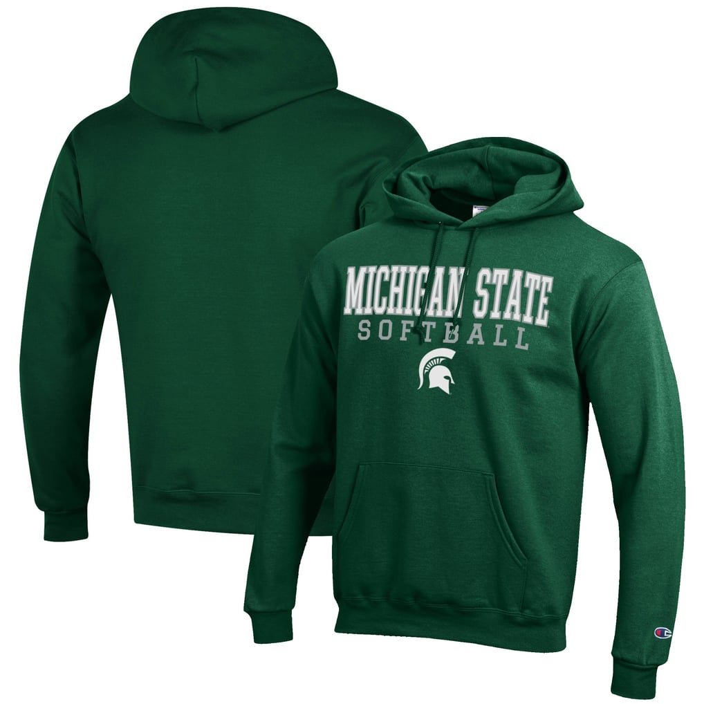Michigan State Spartans Champion Softball Stack Pullover Hoodie - Green