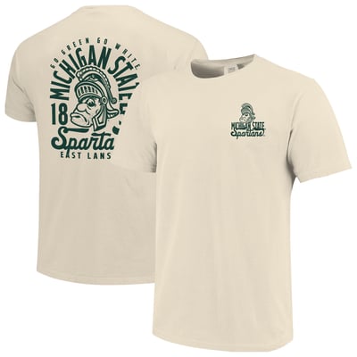 Michigan State Spartans Comfort Colors Mascot Overlay T-Shirt - Cream