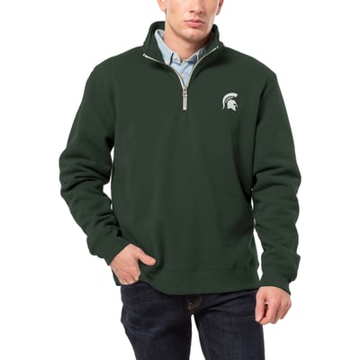 Michigan State Spartans League Collegiate Wear  Essentials 2.0 Fleece Quarter-Zip Jacket - Green