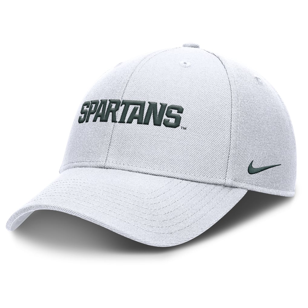 Michigan State Spartans Nike 2025 On-Field Rise Performance Adjustable Hat - White