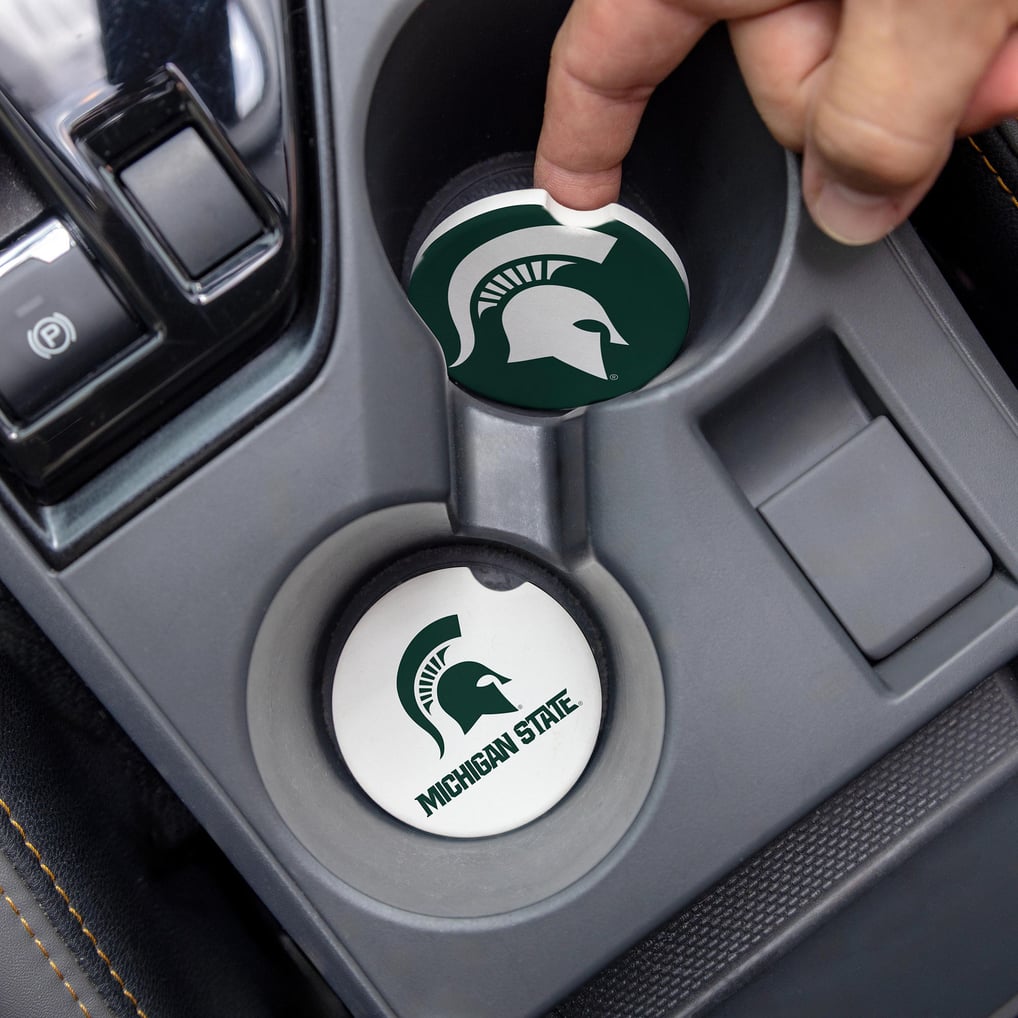 Michigan State Spartans Ceramic Car Coaster Four-Piece Set