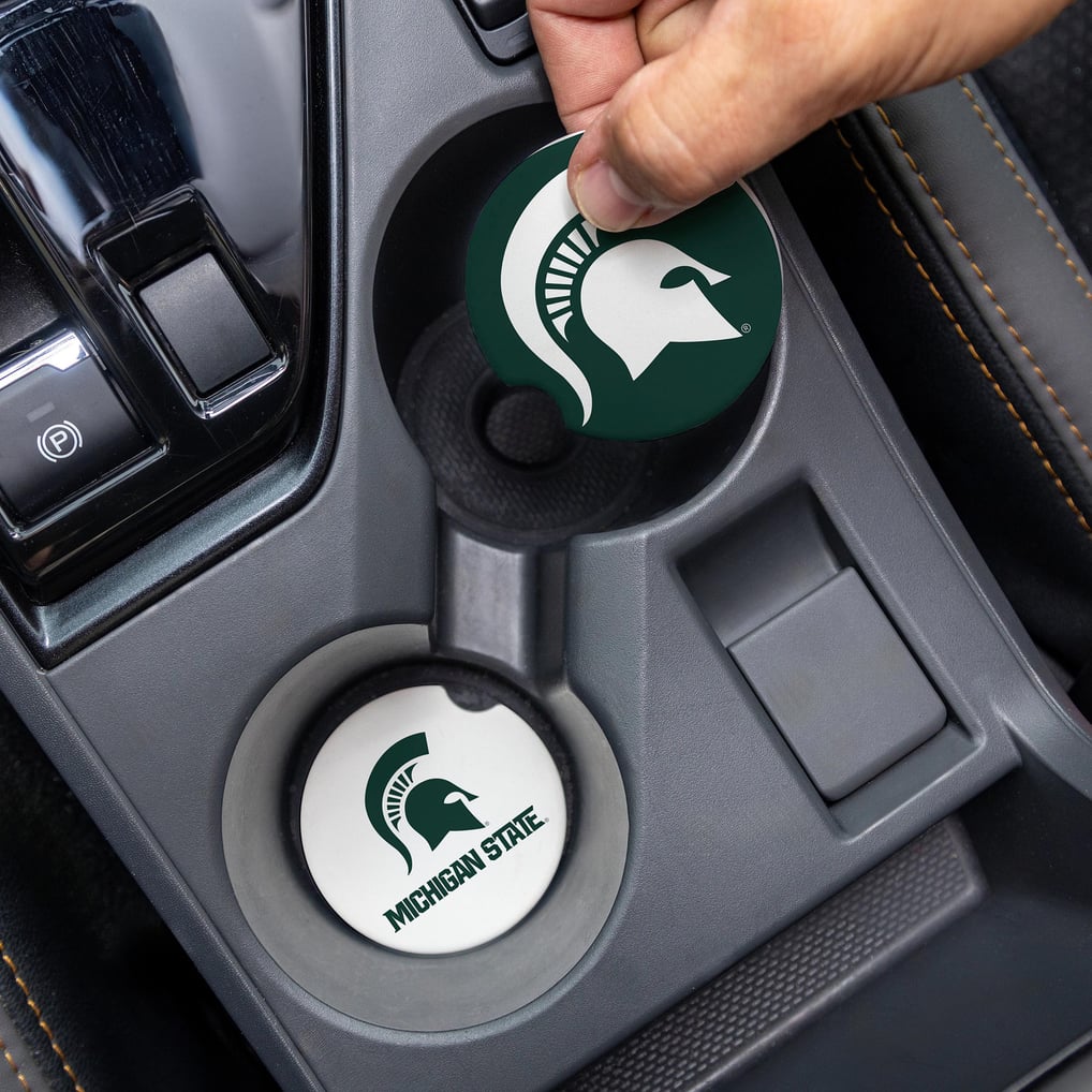 Michigan State Spartans Ceramic Car Coaster Four-Piece Set