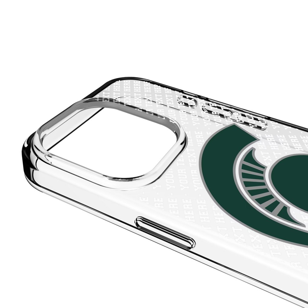 Michigan State Spartans Endzone iPhone Personalized Clear Case