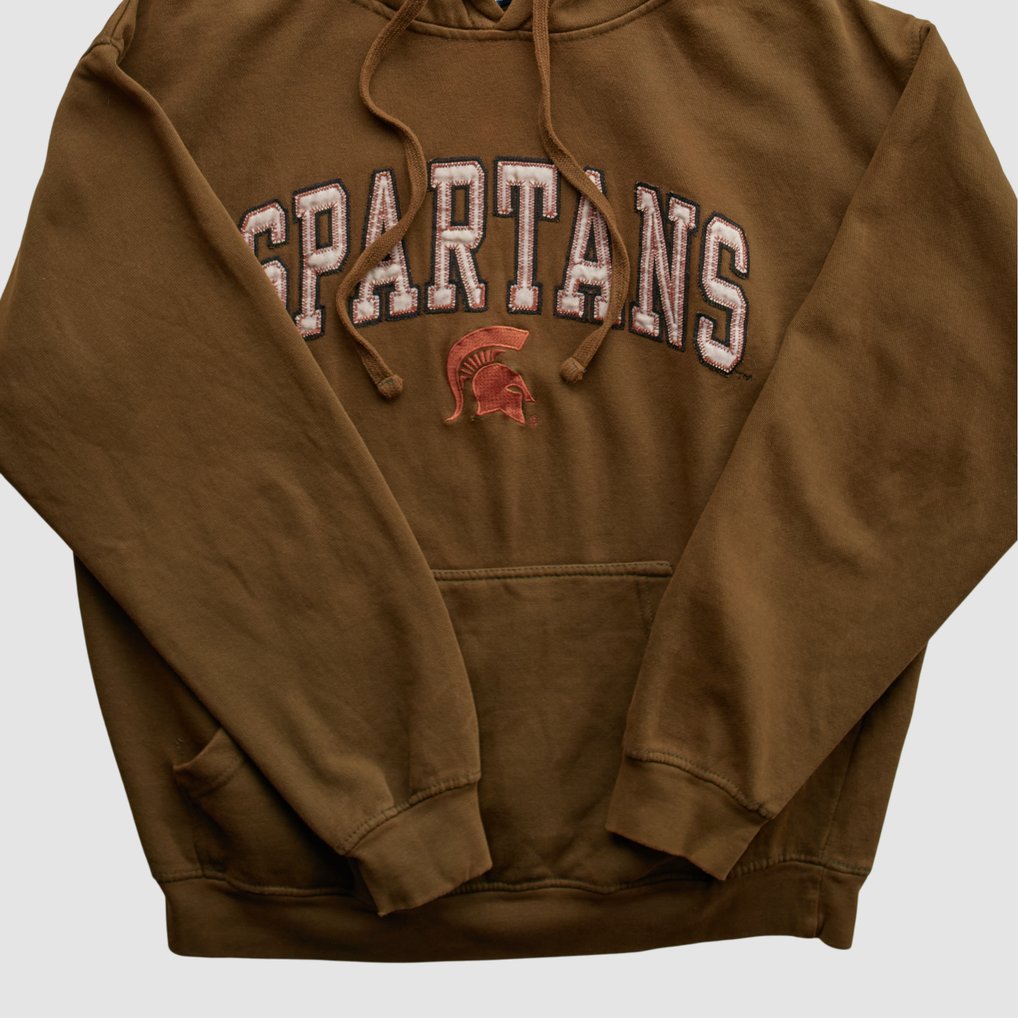 Michigan State Spartans OVB 2010s Hooded Pullover Sweatshirt - Brown - S by Fanatics Real Vintage