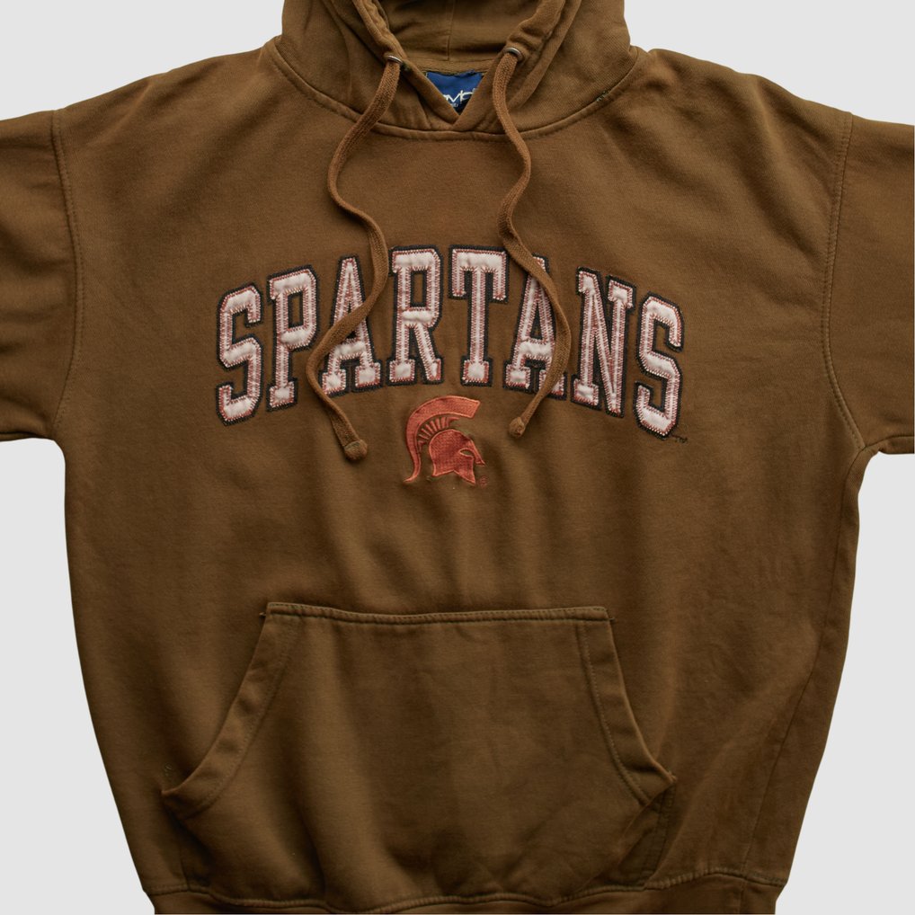 Michigan State Spartans OVB 2010s Hooded Pullover Sweatshirt - Brown - S by Fanatics Real Vintage