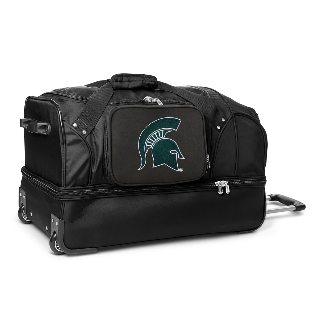 Michigan State Spartans MOJO 27'' 2-Wheel Drop Bottom Rolling Duffel Bag - Black