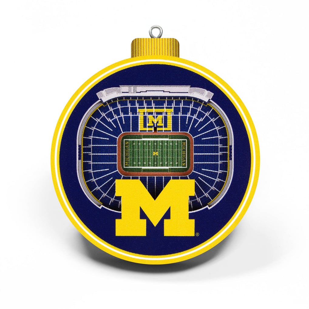 Michigan Wolverines IDNA 3D Stadium Ornament