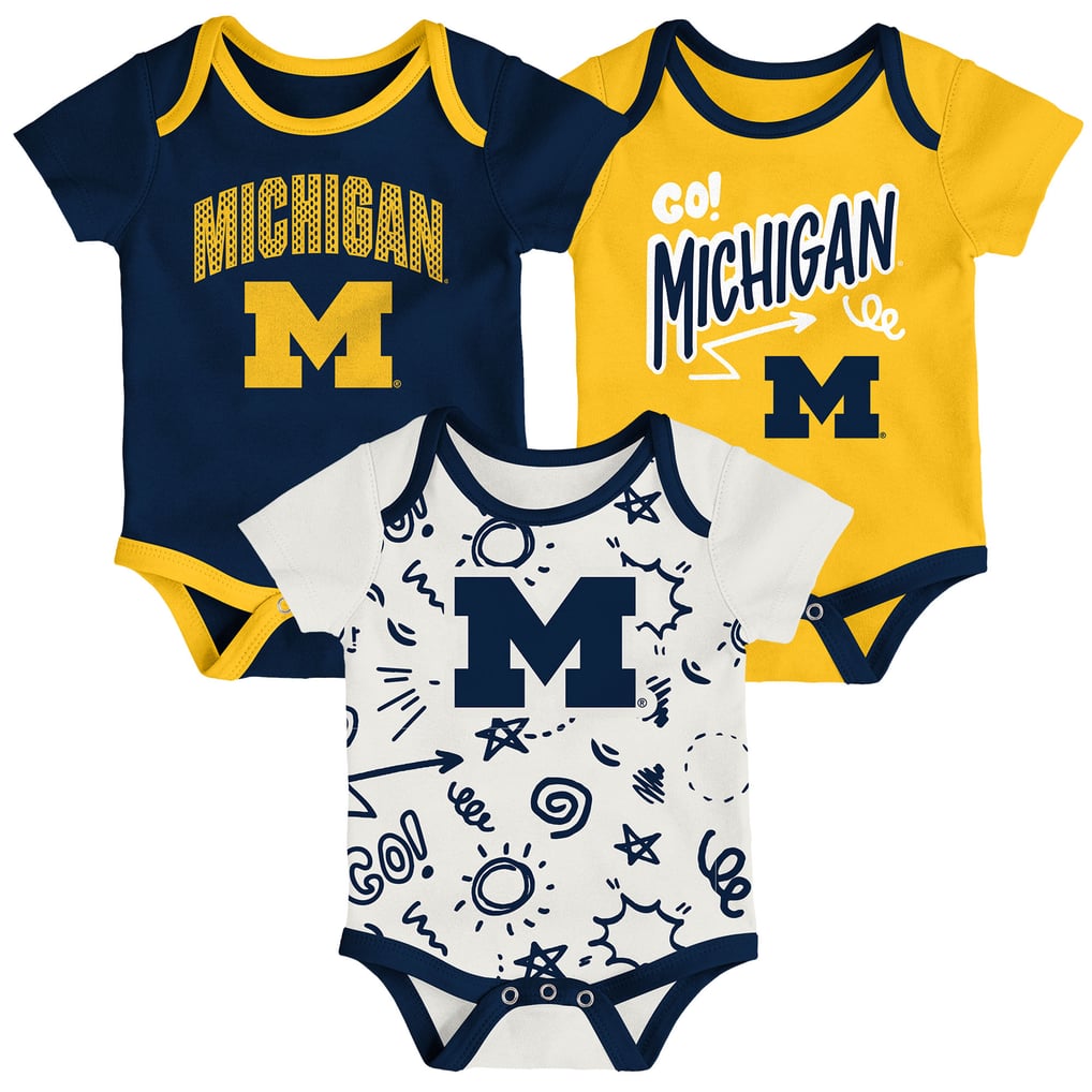 Michigan Wolverines Outerstuff Infant All Day Play Three-Piece Bodysuit Set