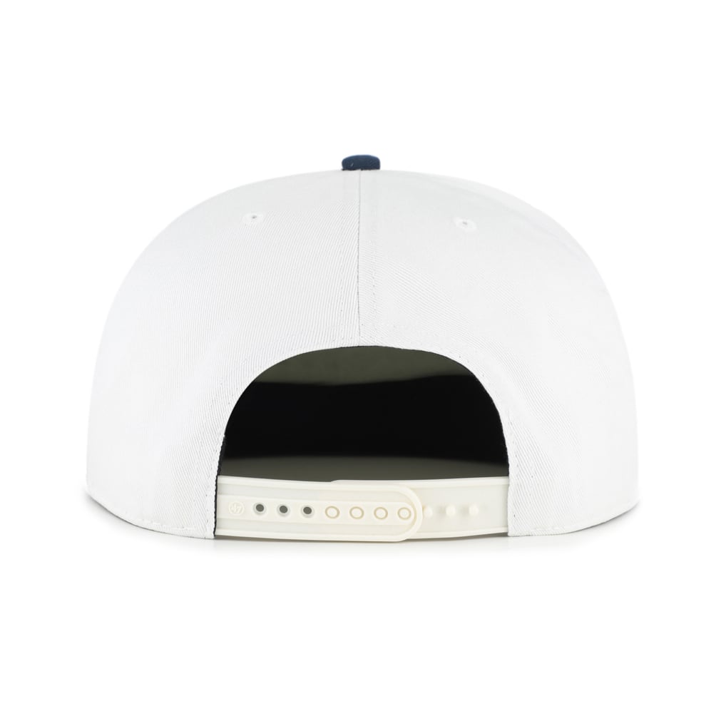 Michigan Wolverines '47 Script Stack Relaxed Captain Adjustable Hat - White/Navy