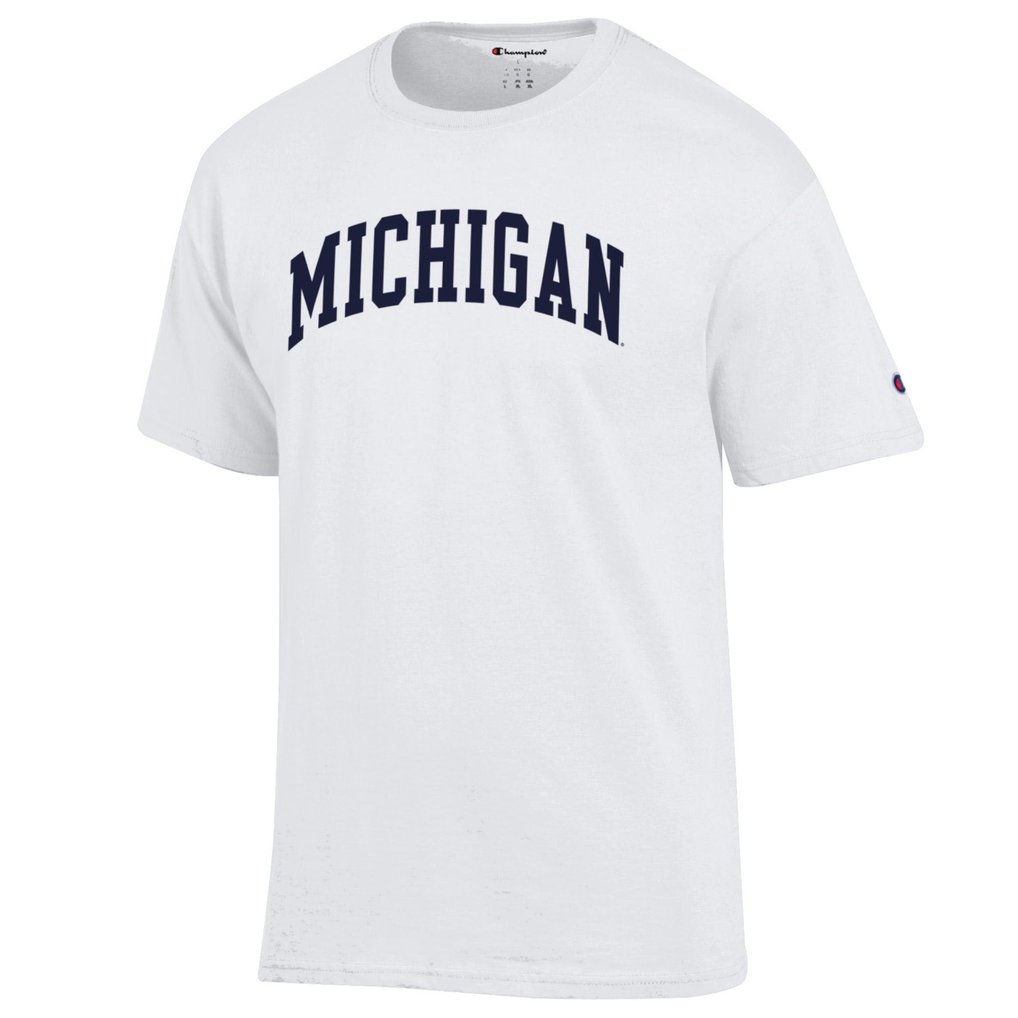  Michigan Wolverines Champion Basic Arch T-Shirt - White