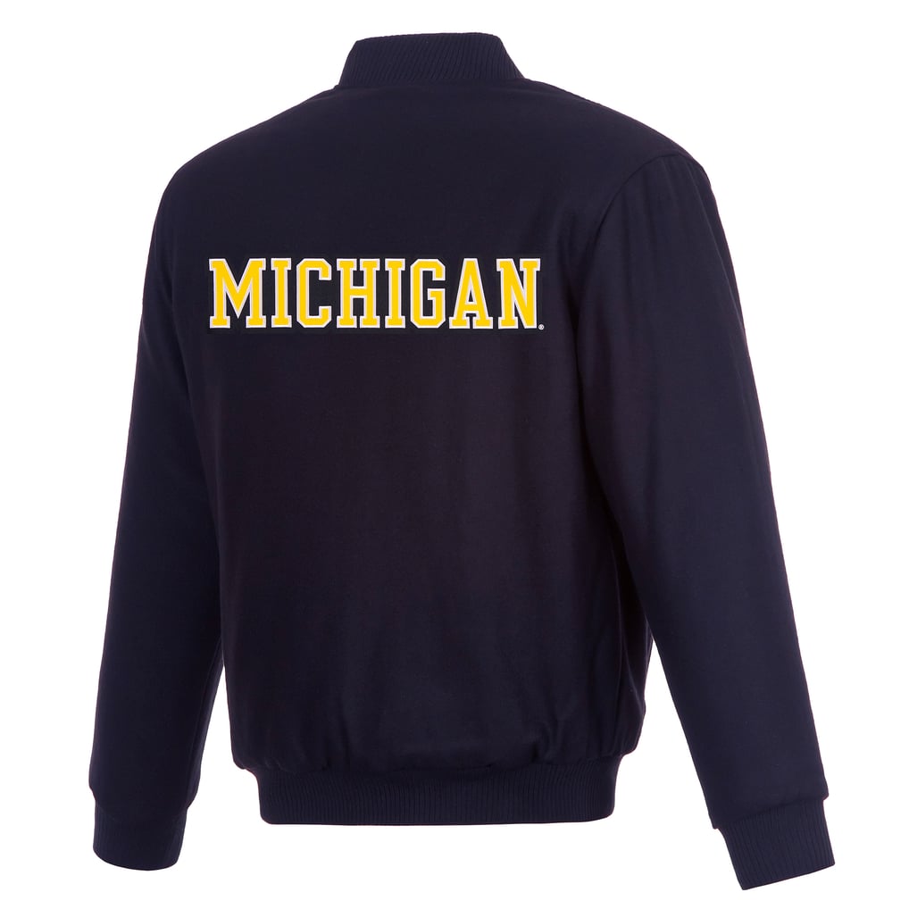  Michigan Wolverines JH Design Reversible Full-Zip Jacket - Navy
