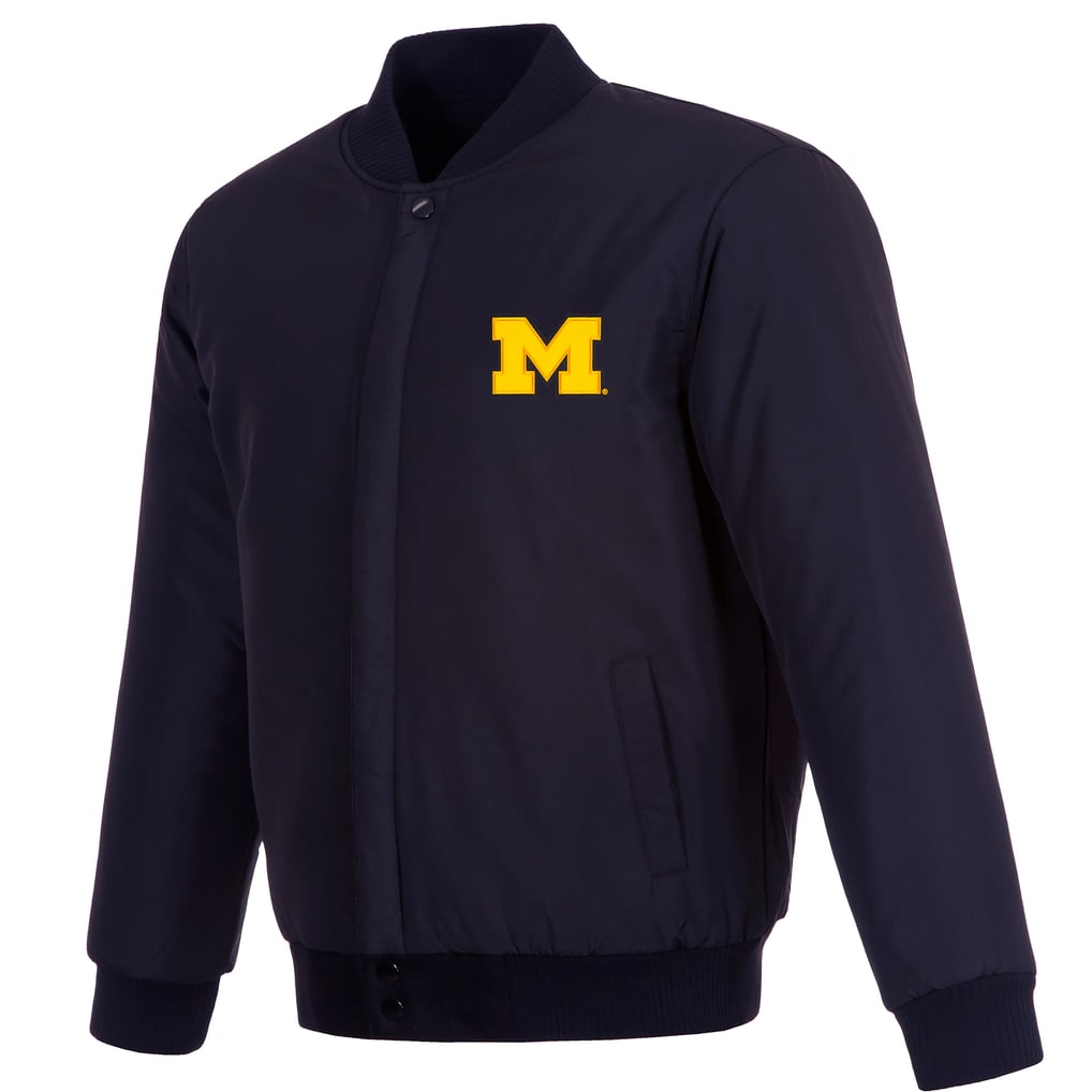  Michigan Wolverines JH Design Reversible Full-Zip Jacket - Navy