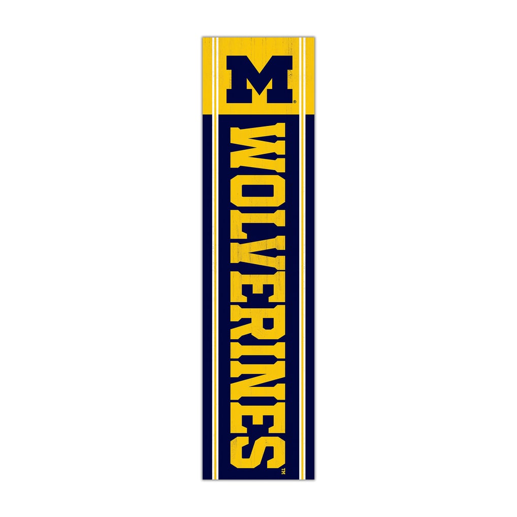 Michigan Wolverines 48" Team Name with Logo Leaner