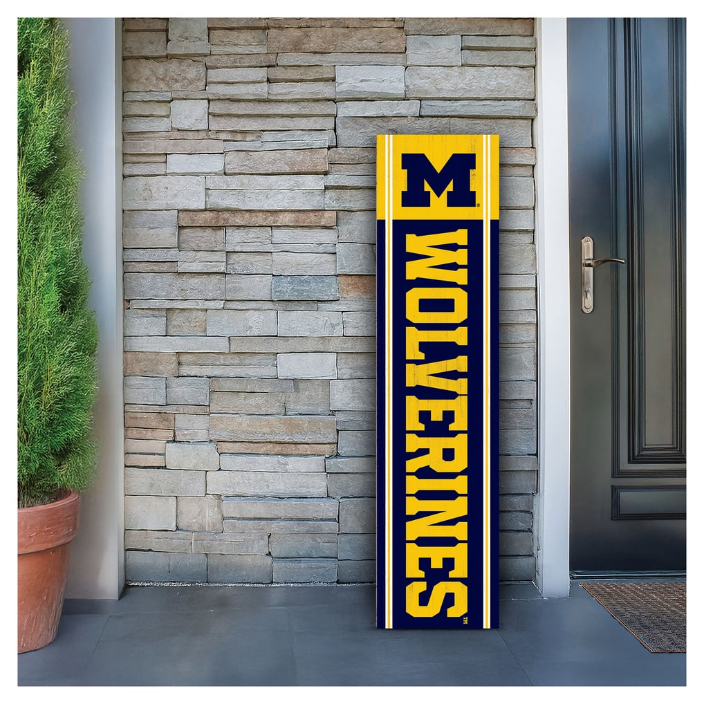 Michigan Wolverines 48" Team Name with Logo Leaner