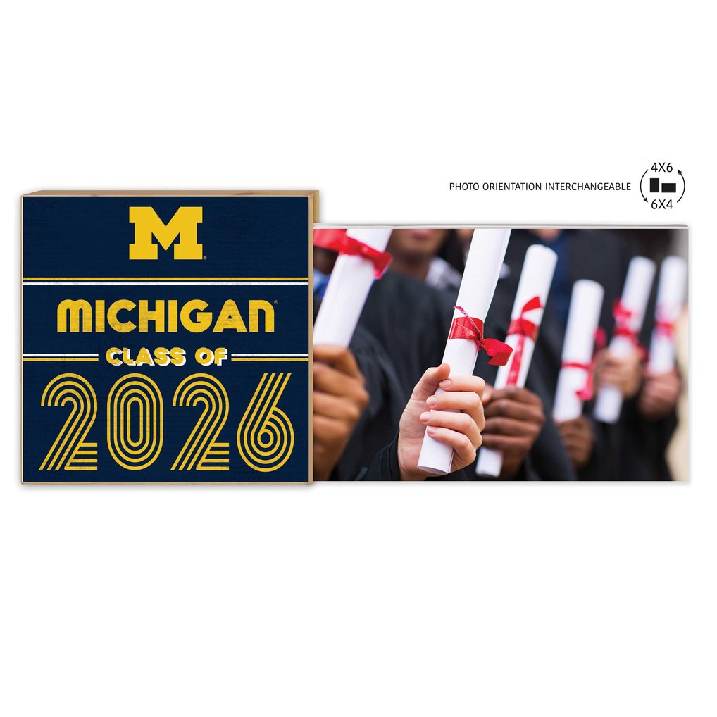 Michigan Wolverines 5" x 10.5" 2026 Grad Floating Photo Frame