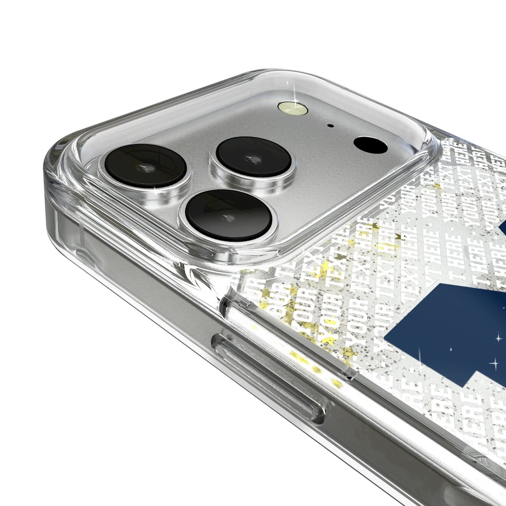 Michigan Wolverines iPhone Endzone Personalized Glitter Case