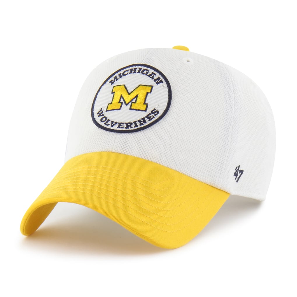 Michigan Wolverines '47 Unisex Pique Patch Clean Up Adjustable Hat - White/Maize