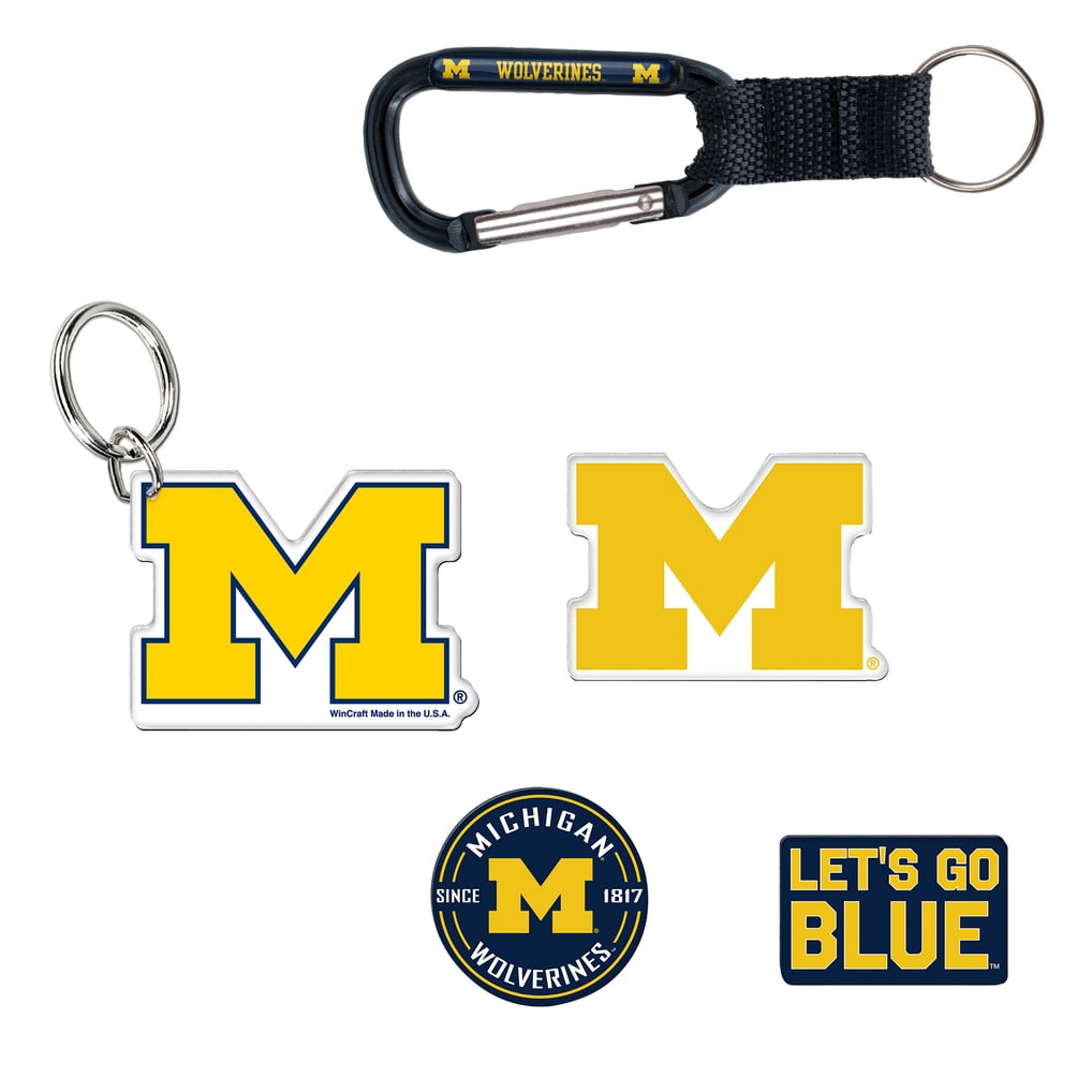 Michigan Wolverines WinCraft 5-Pack Key Ring and Fridge Magnet Set