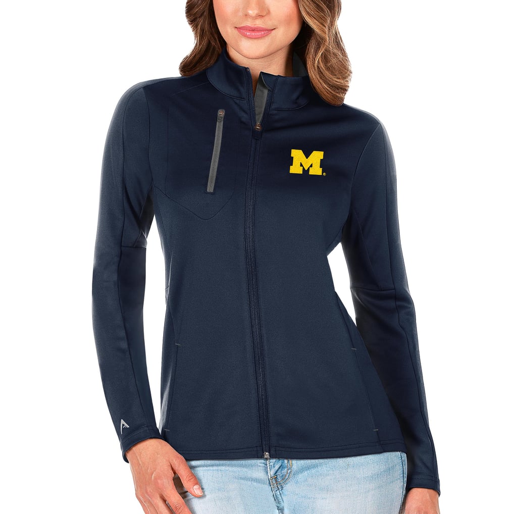 Michigan Wolverines Antigua Women's Generation Full-Zip Jacket - Navy/Graphite