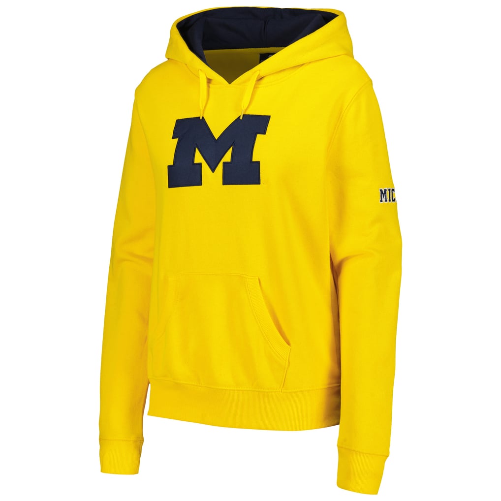 Michigan Wolverines Women's Team Big Logo Pullover Hoodie - Maize