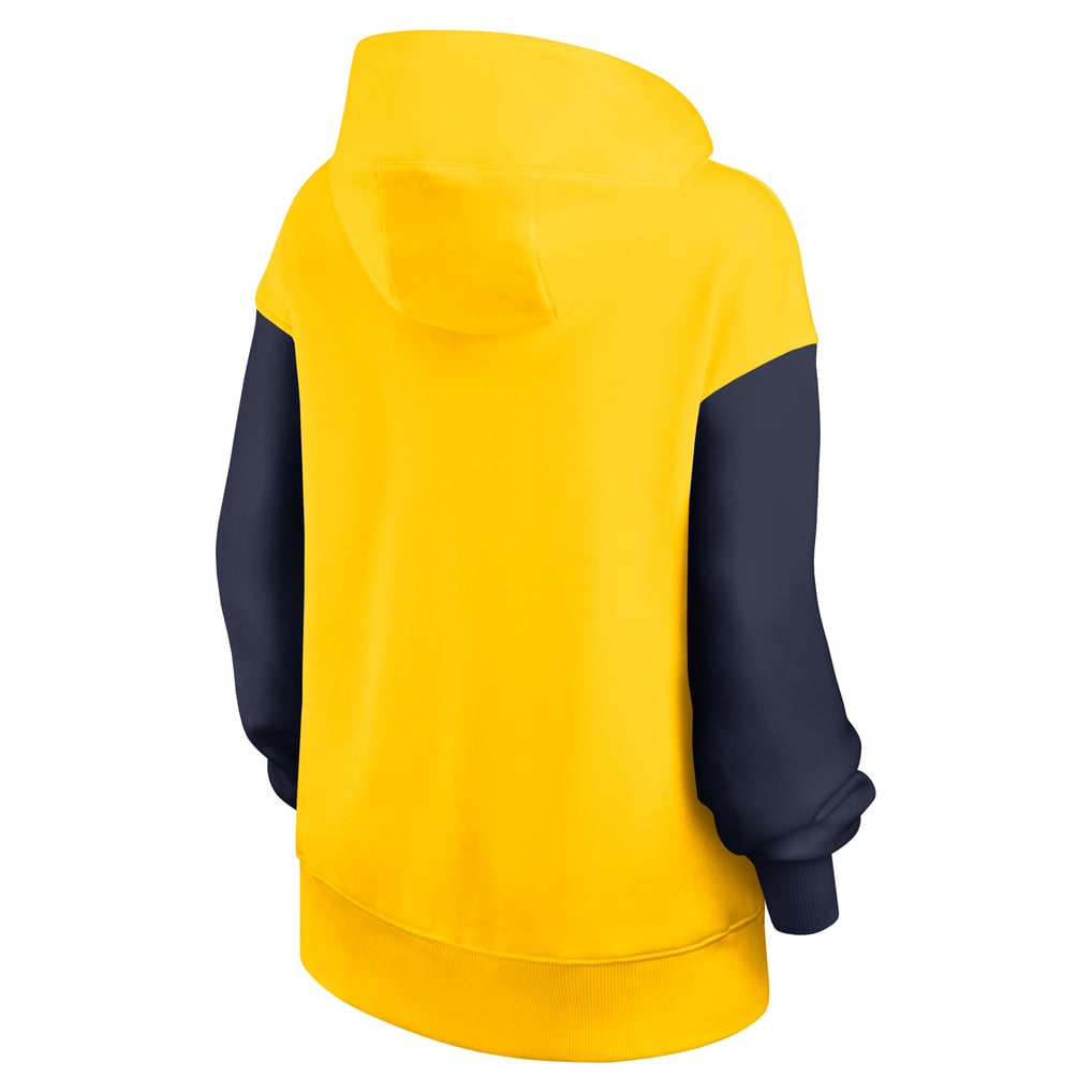 Michigan Wolverines Nike Women's Oversized Legacy Phoenix Pullover Hoodie - Maize/Navy