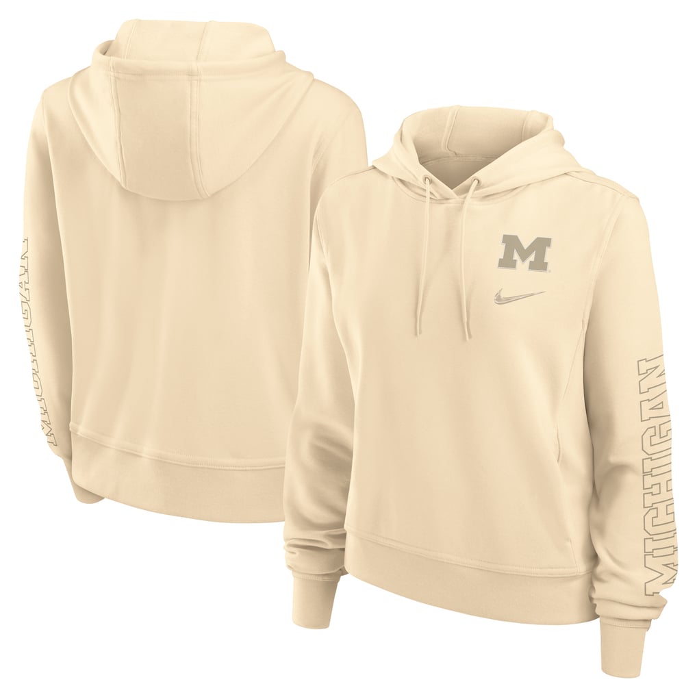 Michigan Wolverines Nike Women's One Performance Pullover Hoodie - Tan
