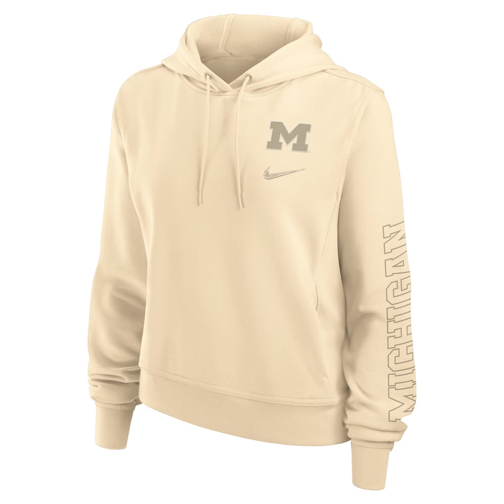 Michigan Wolverines Nike Women's One Performance Pullover Hoodie - Tan