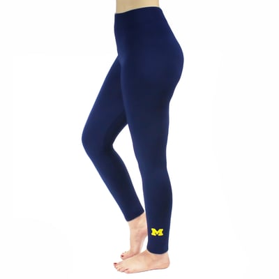 Michigan Wolverines ZooZatz Women's Fleece Leggings - Navy