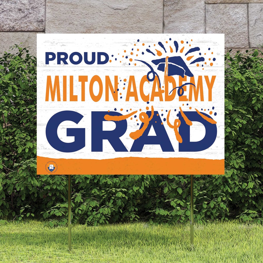 Milton Academy Mustangs 18" x 24" Grad Yard Sign