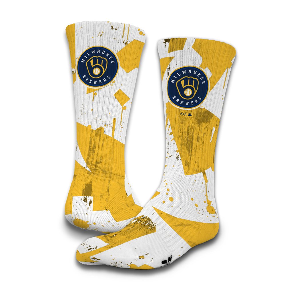 Milwaukee Brewers ISlide Three-Pack Lifestyle Crew Socks Set