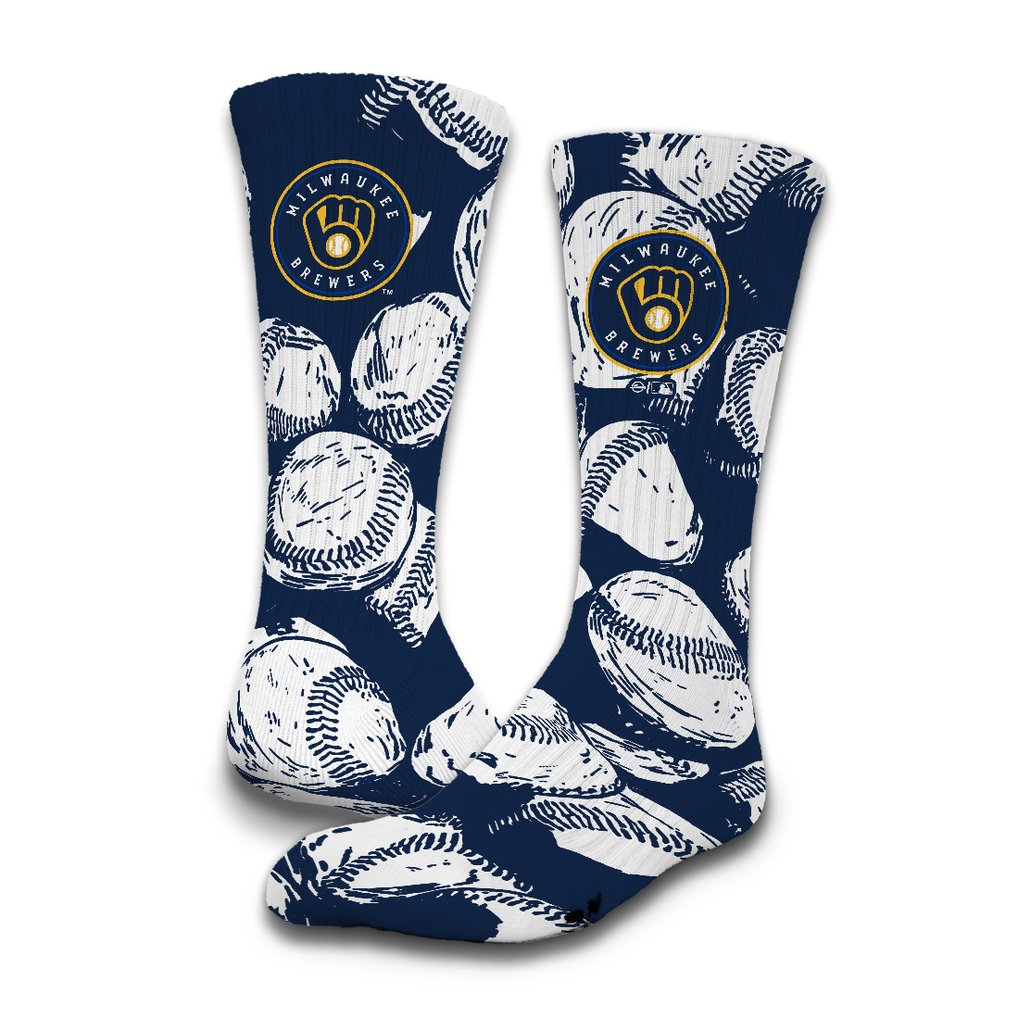 Milwaukee Brewers ISlide Three-Pack Lifestyle Crew Socks Set