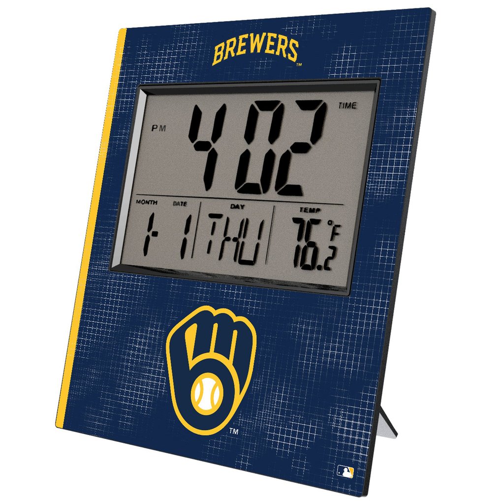 Milwaukee Brewers Keyscaper Digital Desk Clock