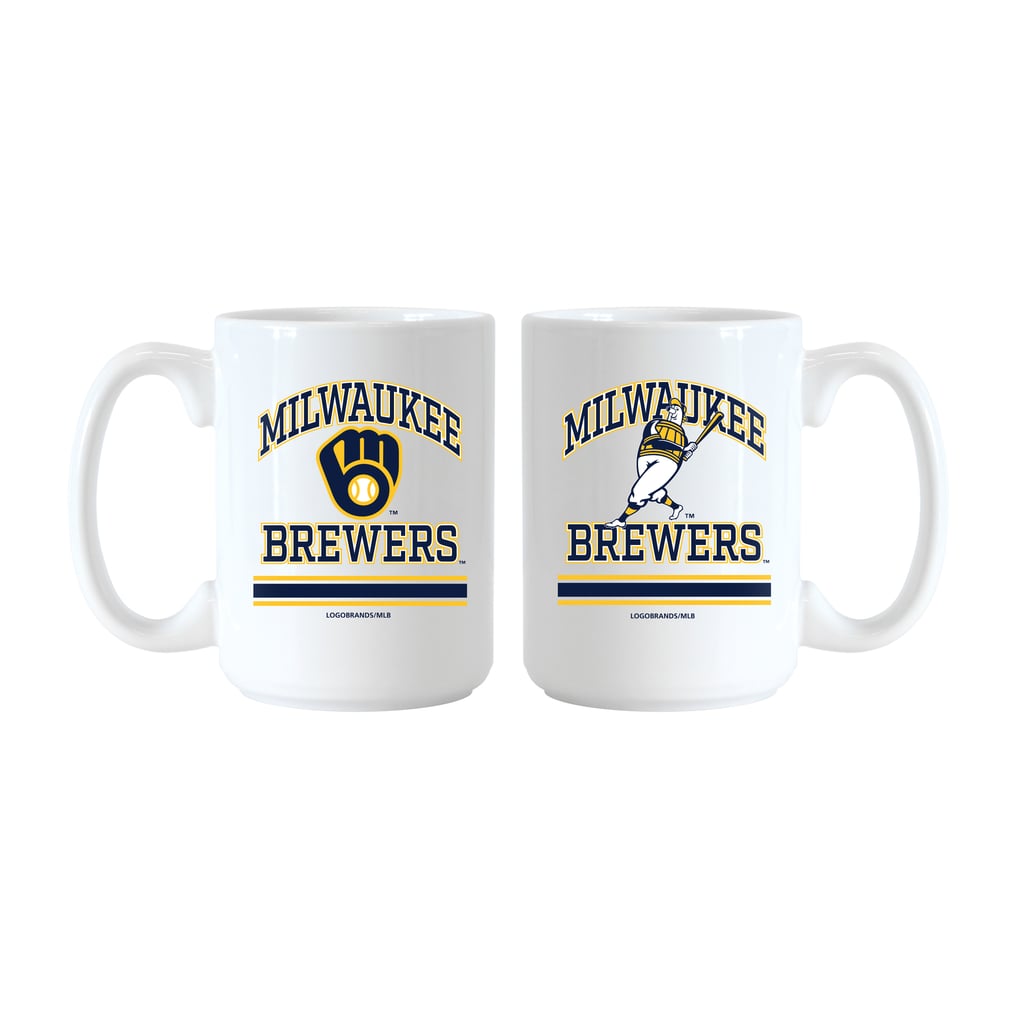Milwaukee Brewers Logo Brands 15oz. Current & Throwback Mug Set