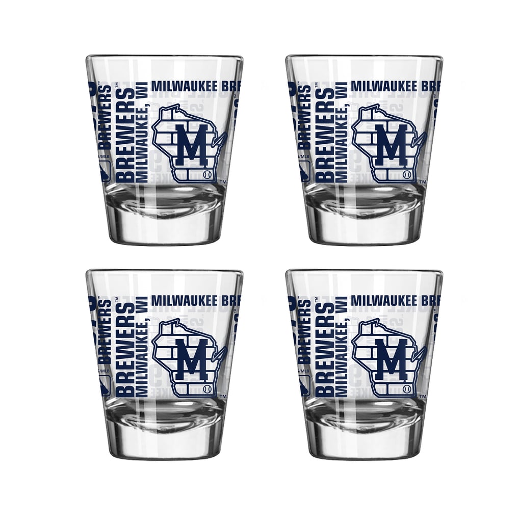 Milwaukee Brewers Logo Brands 4-Pack 2oz. Shot Glass Set