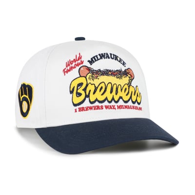 Milwaukee Brewers '47 Glizzy Collection Hitch Adjustable Hat - White/Navy