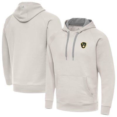 Milwaukee Brewers Antigua Victory Pullover Hoodie - Cream
