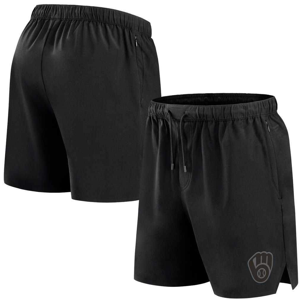 Milwaukee Brewers Fanatics Front Office Micro Tonal Shorts - Black