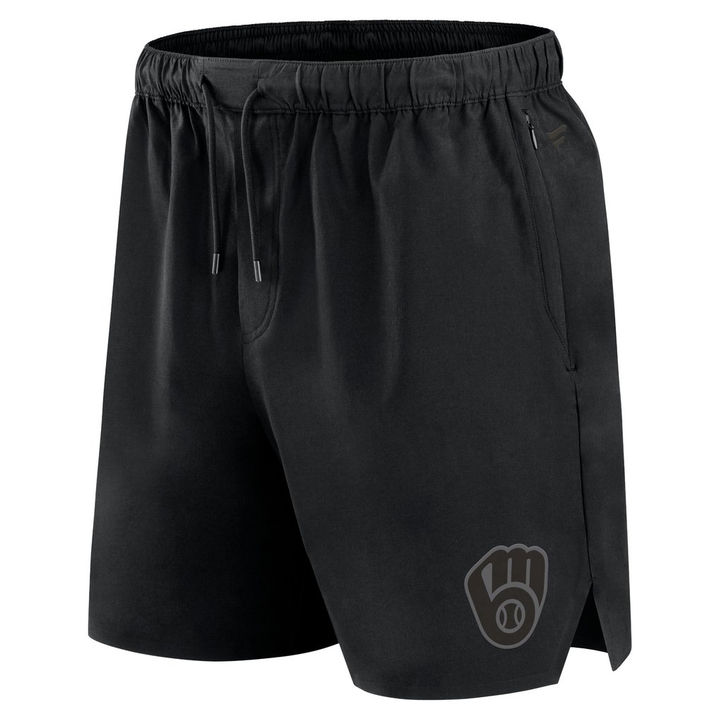 Milwaukee Brewers Fanatics Front Office Micro Tonal Shorts - Black