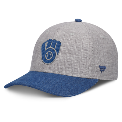 Milwaukee Brewers Fanatics Level Up Conduct Adjustable Hat - Gray/Denim