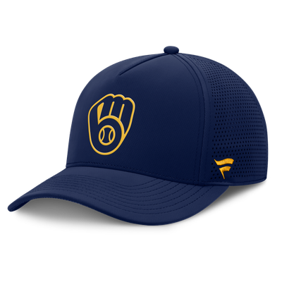Milwaukee Brewers Fanatics Men's Perforated Adjustable Hat - Navy
