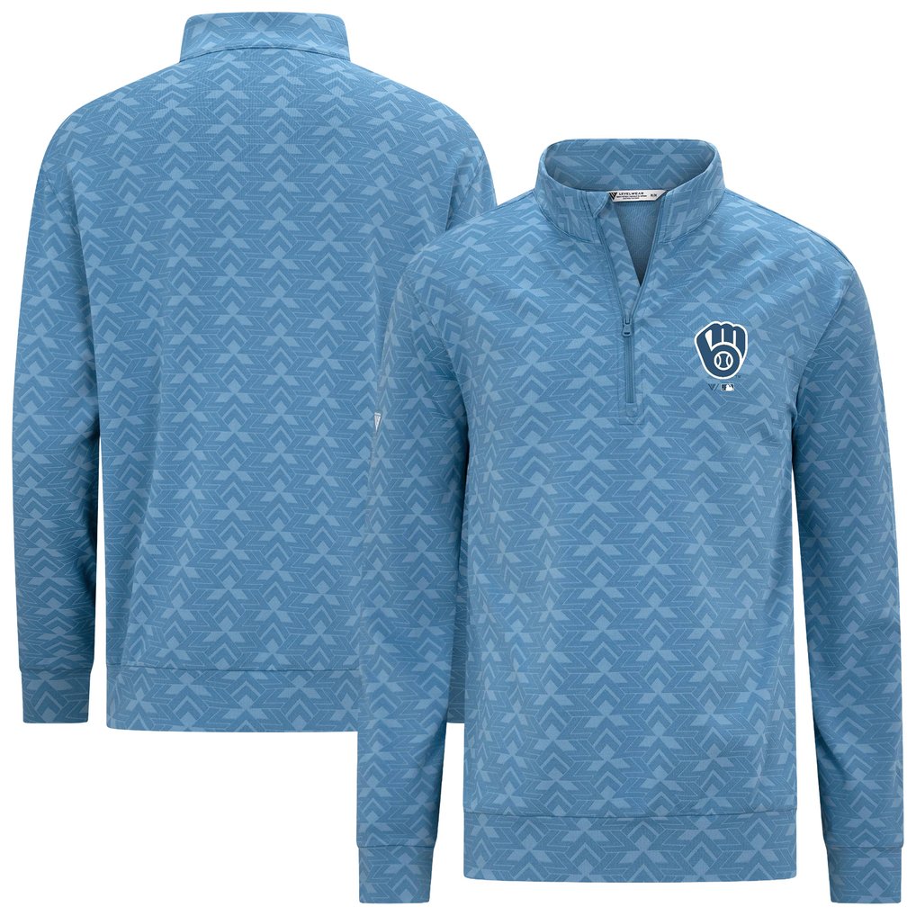 Milwaukee Brewers Levelwear Chameleon Quarter-Zip Pullover - Blue