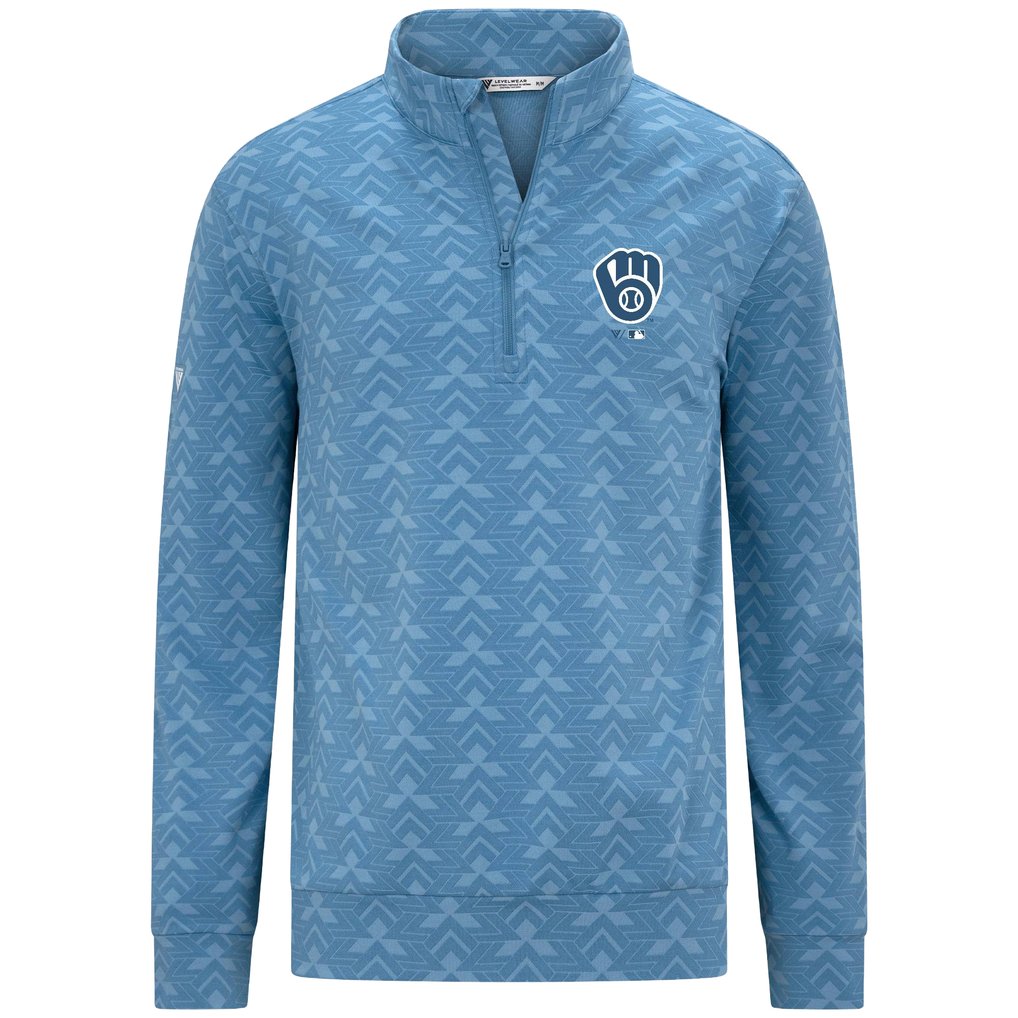 Milwaukee Brewers Levelwear Chameleon Quarter-Zip Pullover - Blue