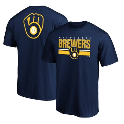 Milwaukee Brewers End Game Team Wordmark T-Shirt - Navy